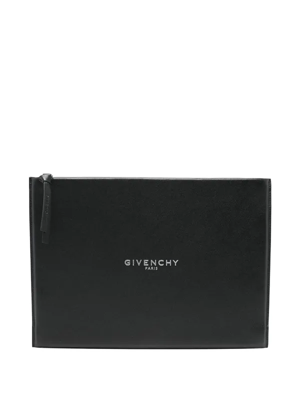 Antigona Stamped Large Pouch In Leather - Givenchy