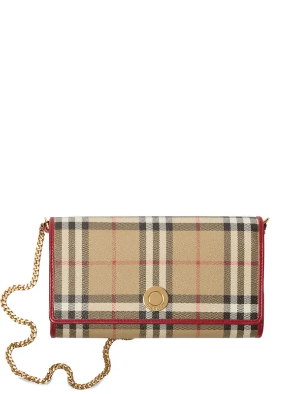 Check Chain Strap Wallet - Burberry London England