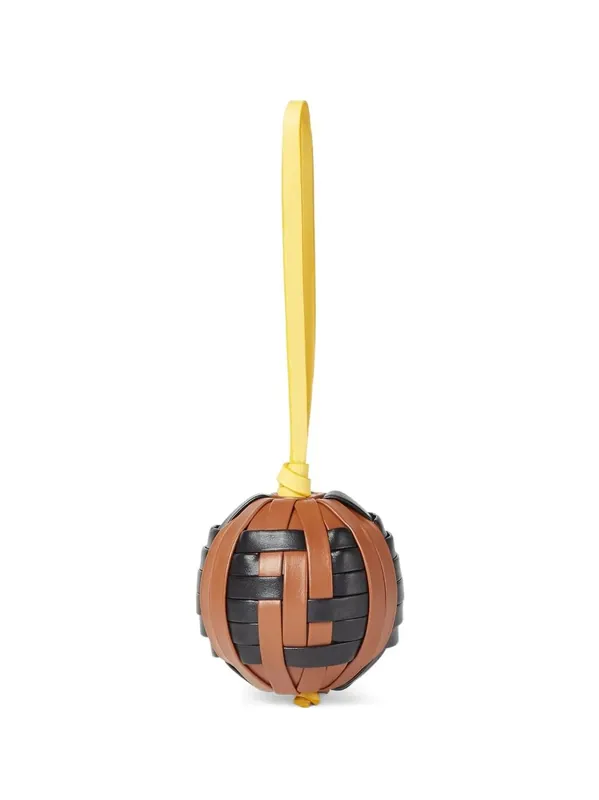 Ff Sphera Woven Leather Charm - Fendi