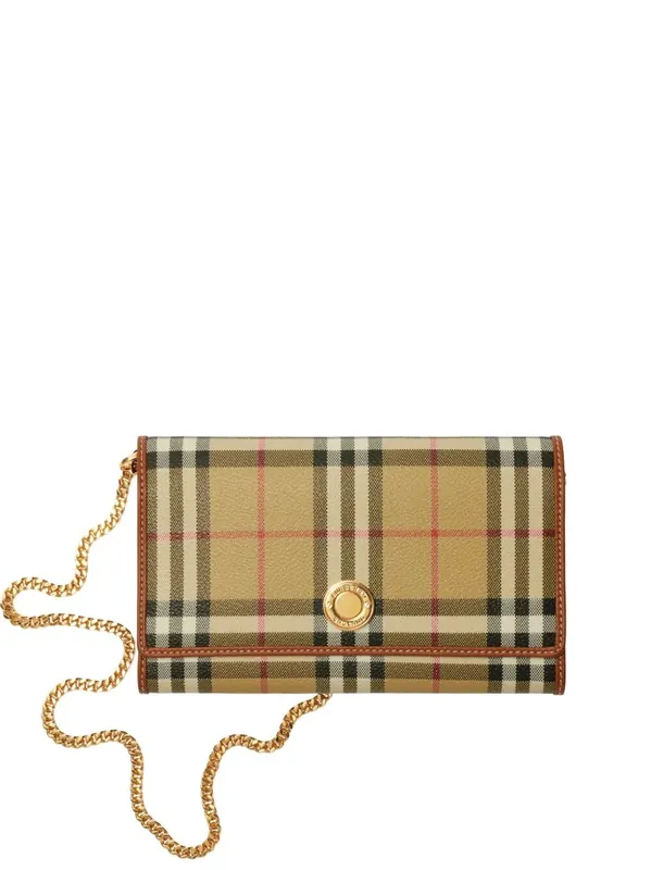 Check Chain Strap Wallet - Burberry London England