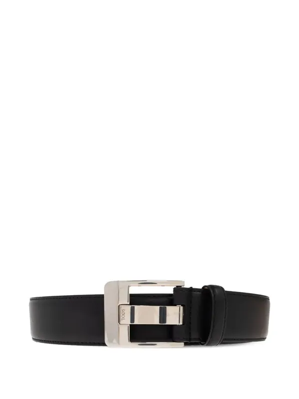 Soft Leather Belt With Silver Metal Buckle - Tod`S