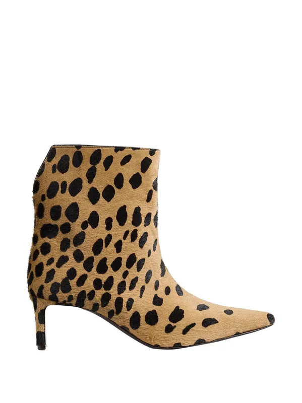 Ona 55 Ankle Boots In Printed Haircalf - Khaite