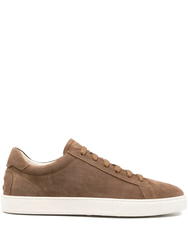 Suede Sneakers With Stamped Logo - Tod`S