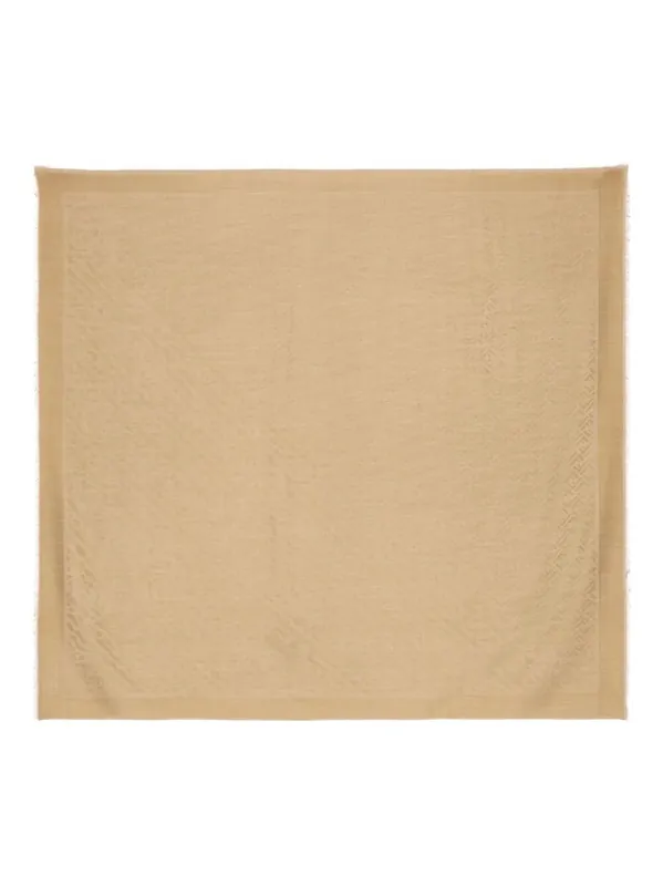 Silk Blend Squared Scarf - Fendi