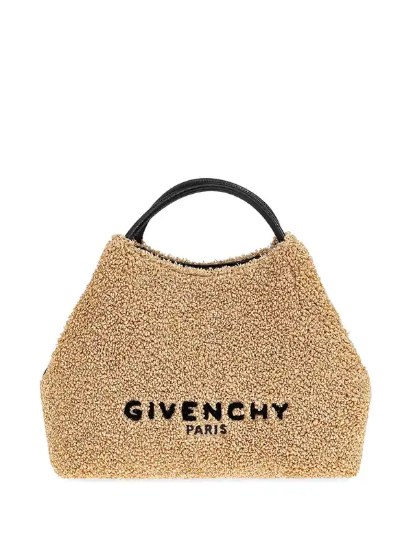 Nano Facet Tote Bag In Sponge Raffia - Givenchy