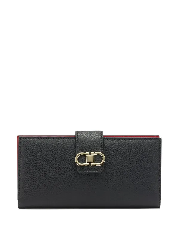Gancini Grained Leather Continental Wallet - Ferragamo