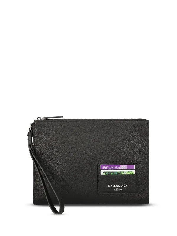 Leather Zipped Pouch - Balenciaga