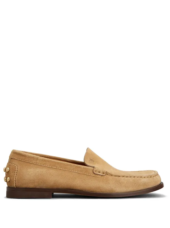 Suede Slipper Loafers With Metal Detailing - Tod`S