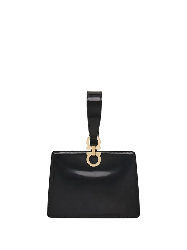 Glossy Leather Mini Clutch - Ferragamo