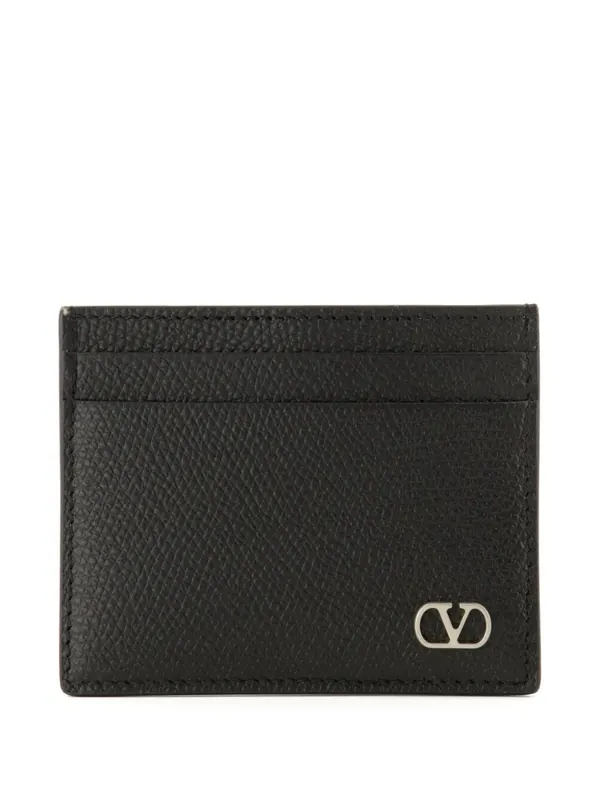 Vlogo Signature Garnet Calfskin Card Holder - Valentino Garavani