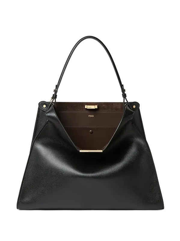 Fendi Way Large Leather And Suede Bag