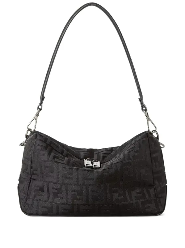 Squared Ff Fendi Lui Medium Leather And Nylon Bag