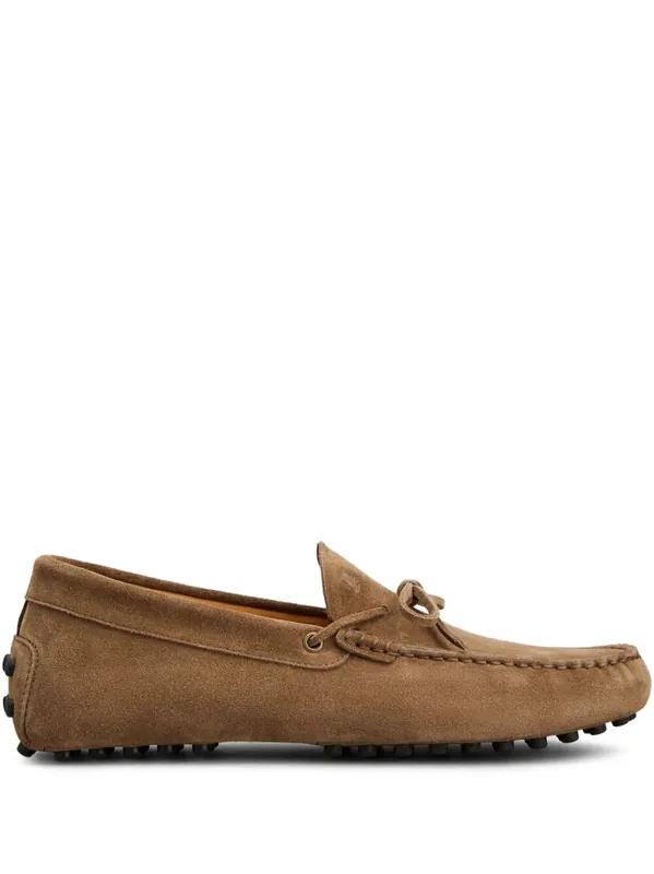 Gommino Suede Loafers With Lace - Tod`S
