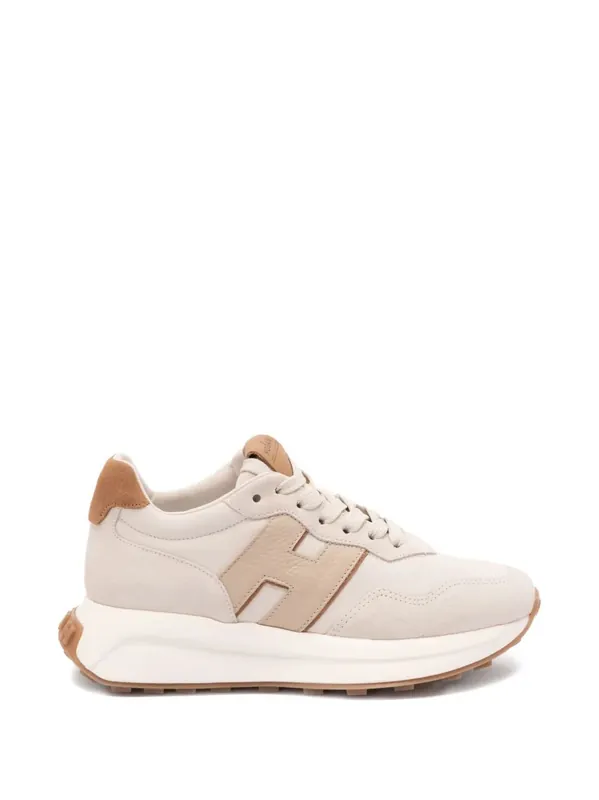 H641 Leather And Suede Sneakers - Hogan