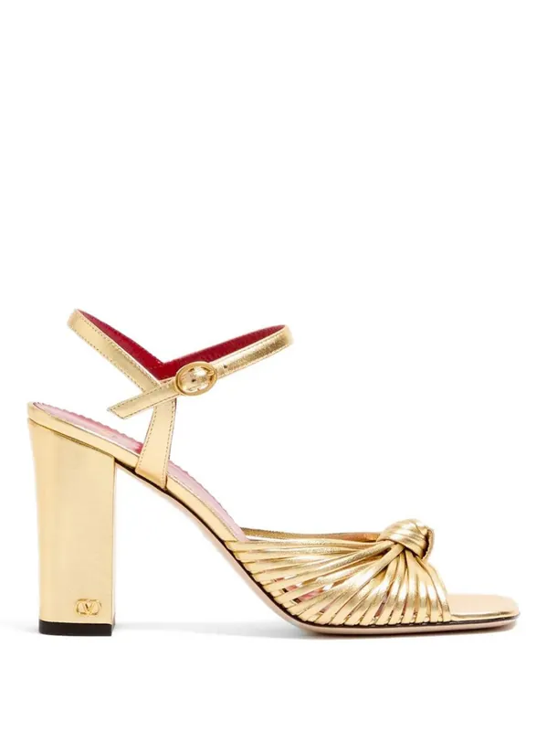 Annet 90 Laminated Nappa Leather Sandals - Valentino Garavani