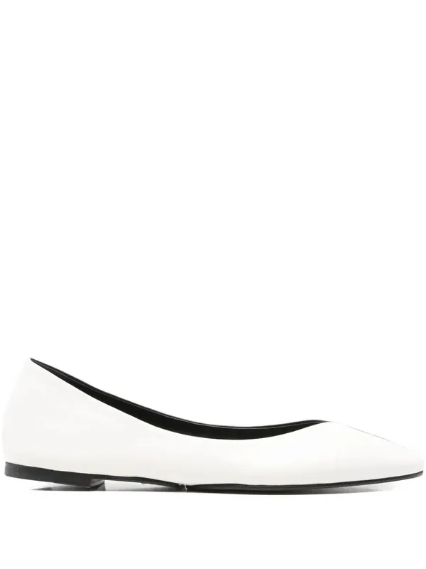 Les Ballerines Ovalo In Two-Toned Leather