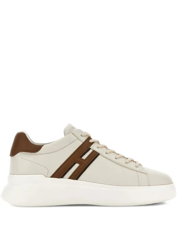 Hogan H580 Exposed-Grained Leather Sneakers