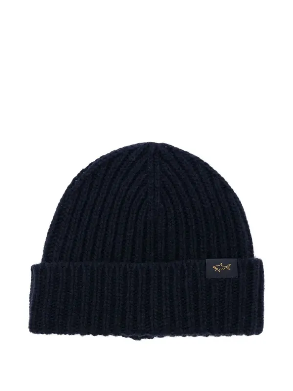 Ribbed Wool Blend Beanie - Paul & Shark