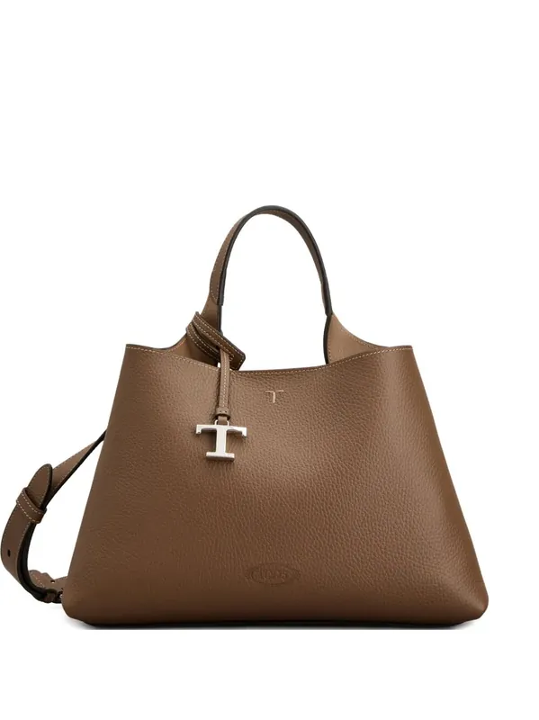 Flat Handle Leather Small Bag - Tod`S