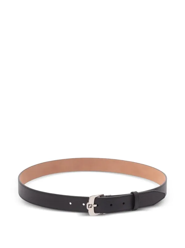Hook Buckle Ff Leather Belt - Fendi