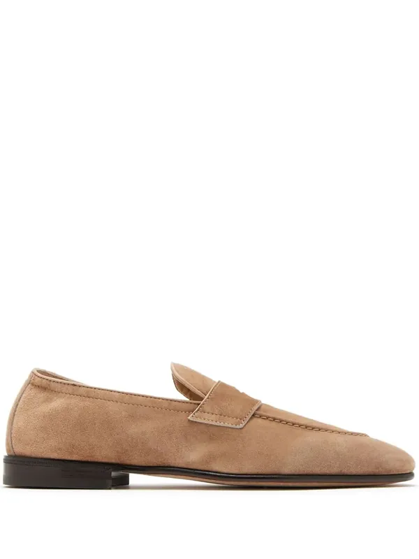 Suede Soft Penny Loafers - Brunello Cucinelli
