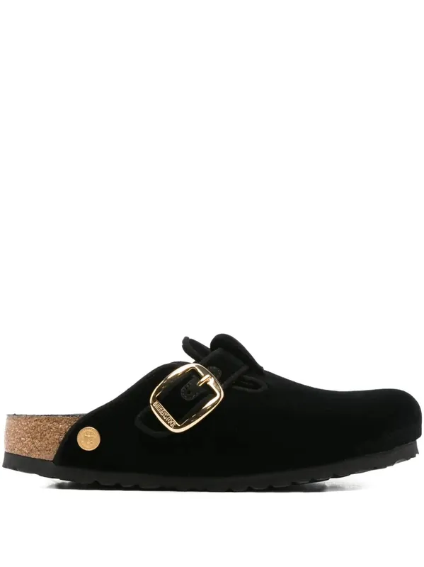 Boston Big Buckle Velvet Mule - Birkenstock