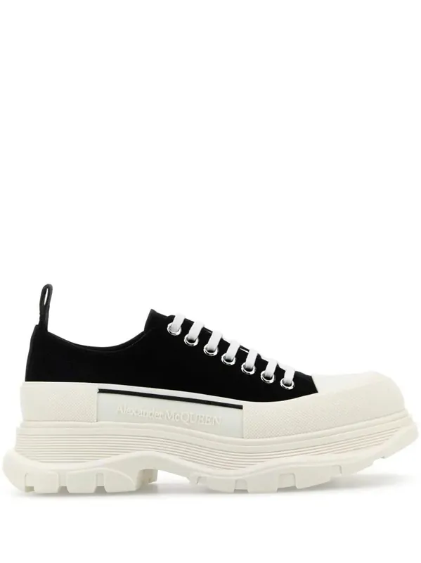 Tread Slick Canvas Lace Up Sneakers - Alexander McQueen