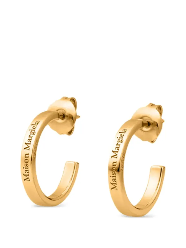 Hoop Earrings With Logo - Maison Martin Margiela