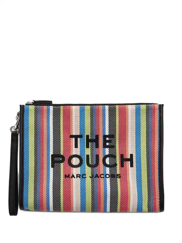 The Stripe Mesh Large Pouch - Marc Jacobs