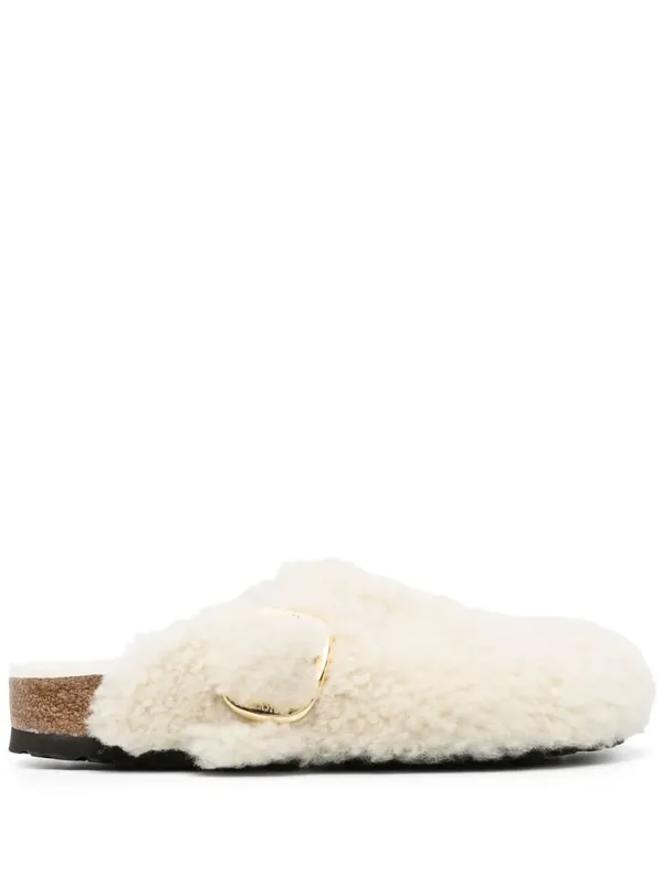 Shearling Boston Big Buckle Mule - Birkenstock