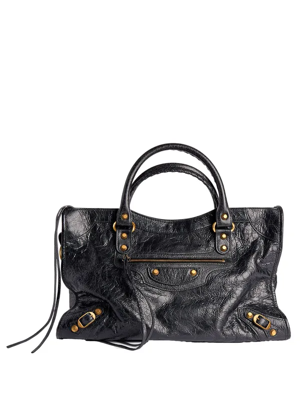 Le City Medium Bag In Arena Leather - Balenciaga