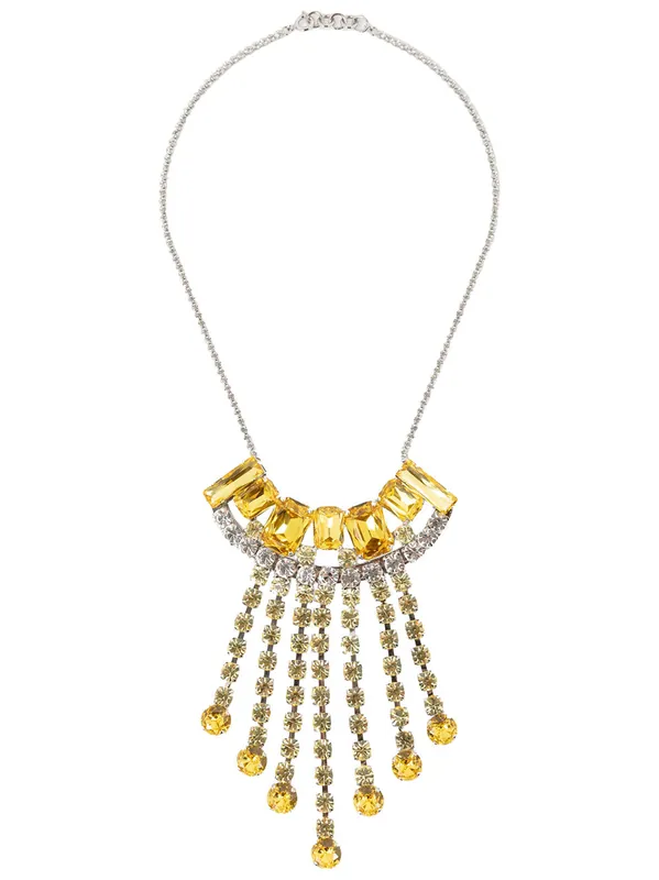 Statement Brass Necklace With Strass Charms - Dries Van Noten