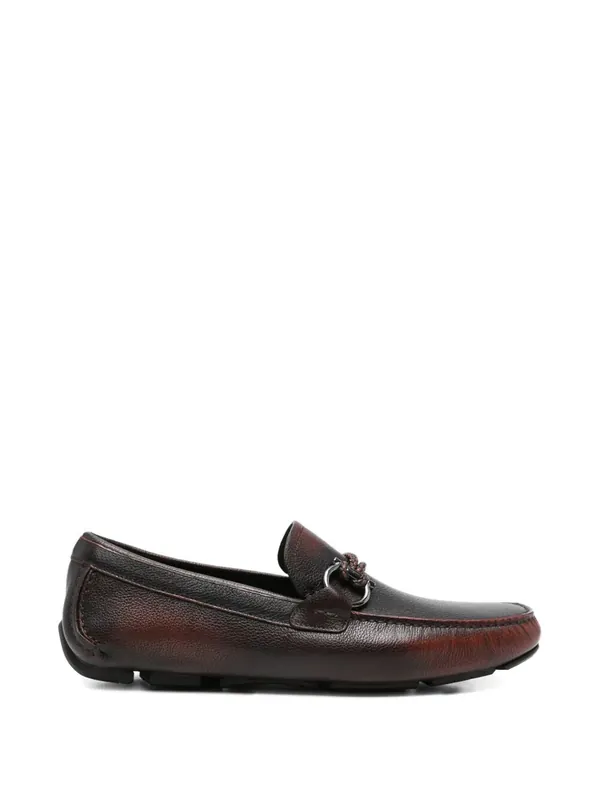 Front4 Sfumato Leather Driver Loafers - Ferragamo