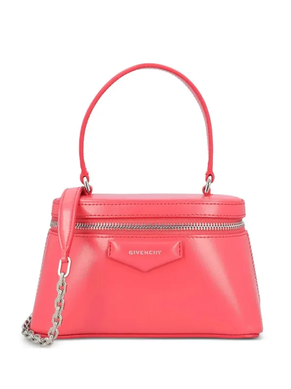 Antigona Vanity Bag In Box Leather With Chain - Givenchy