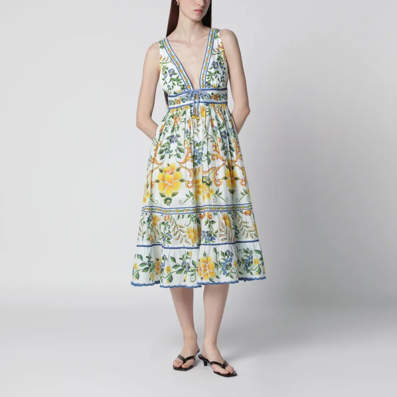 Emily Floral Tapestry Midi Dress - Farm Rio