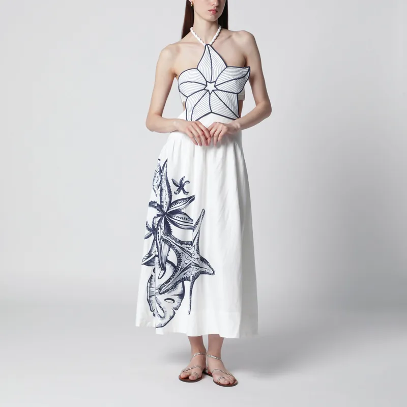 Coast Stars Printed Linen Midi Dress - Farm Rio
