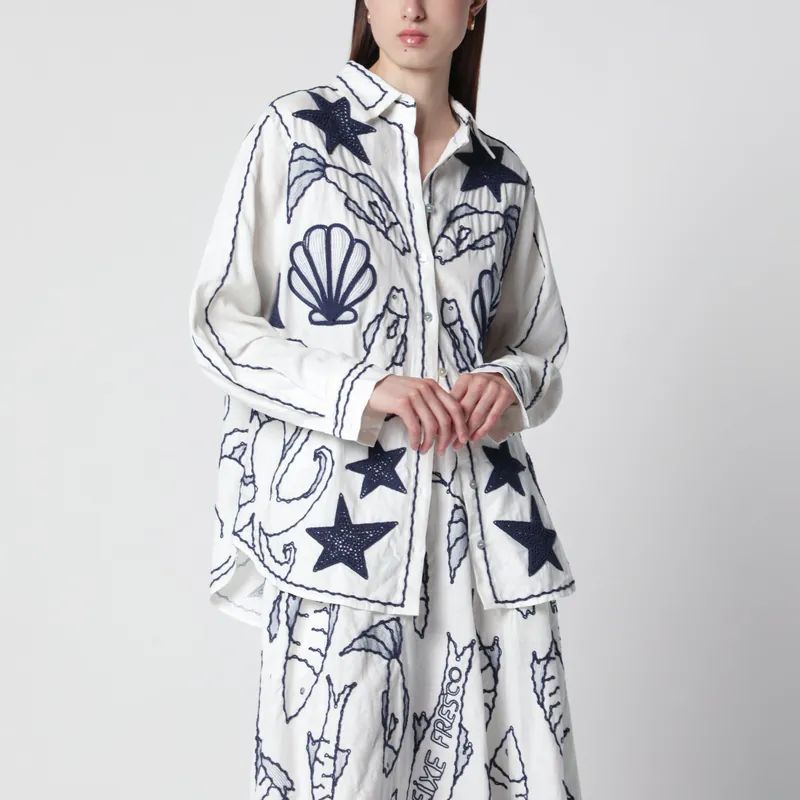 Shirt With Marine Embroidery - Farm Rio