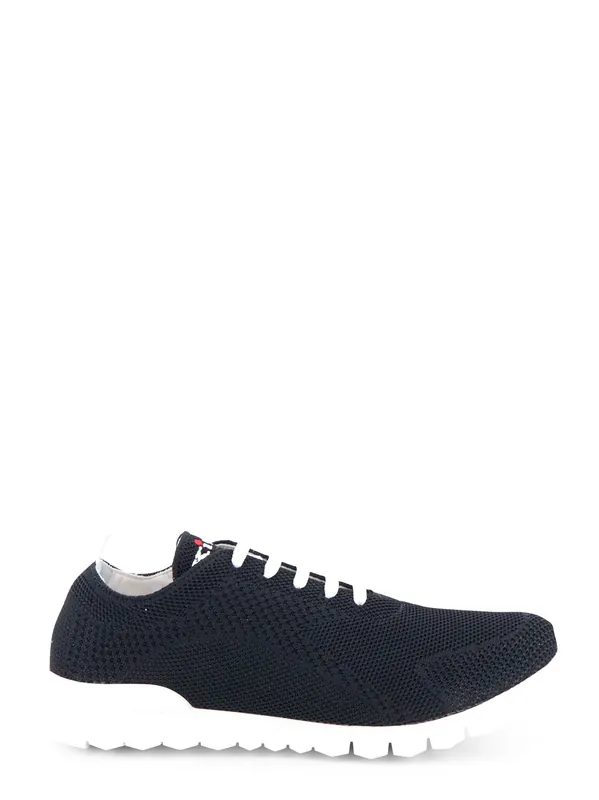Knitted Fabric Sneakers With Embroidered Logo - Kiton