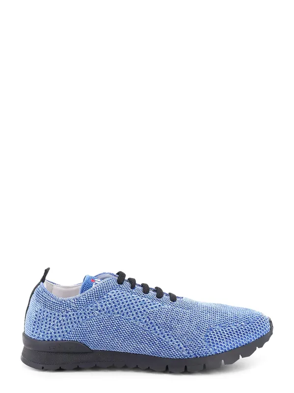 Knitted Fabric Sneakers With Embroidered Logo - Kiton