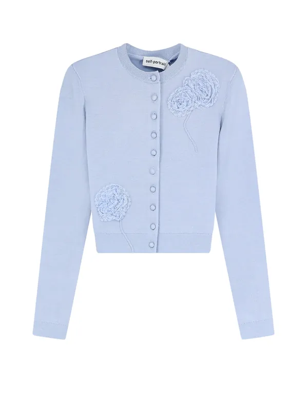 Cardigan With Flower Detail - Self-Portrait