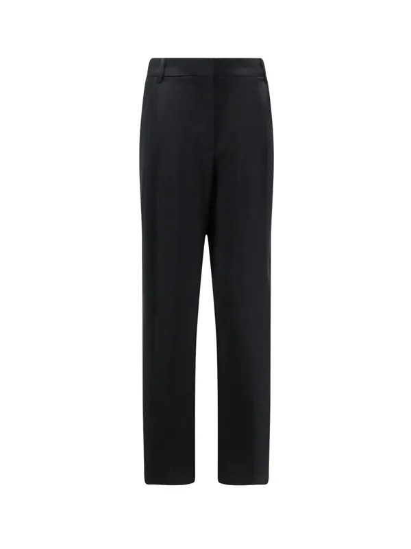 Pleated Straight Satin Trousers - Stella McCartney