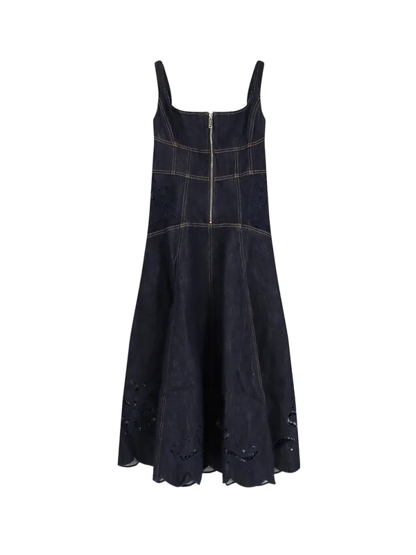 Denim Midi Dress - Self-Portrait
