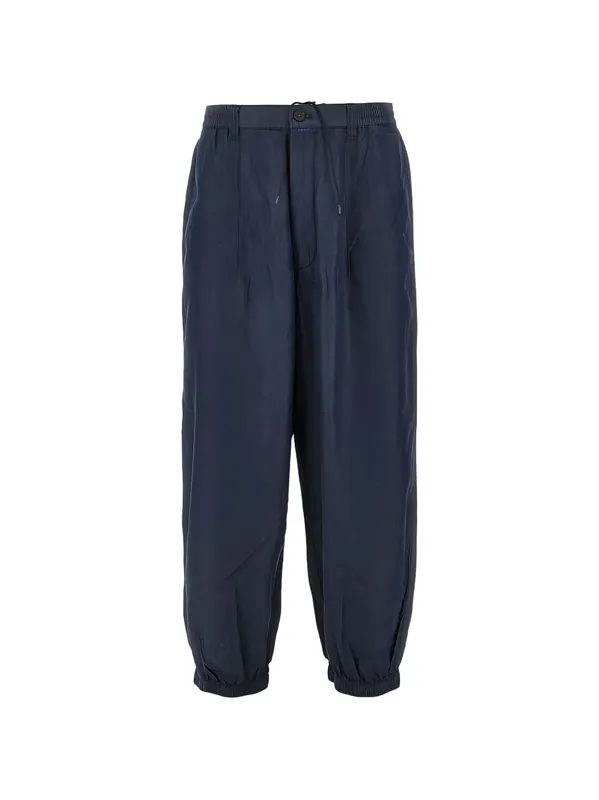 Cotton Blend Trousers - Emporio Armani