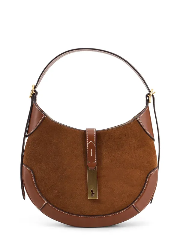 Suede And Leather Shoulder Bag - Polo Ralph Lauren