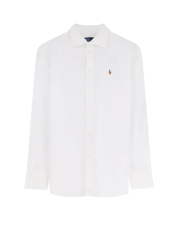 Cotton Shirt With Logo On The Front - Polo Ralph Lauren