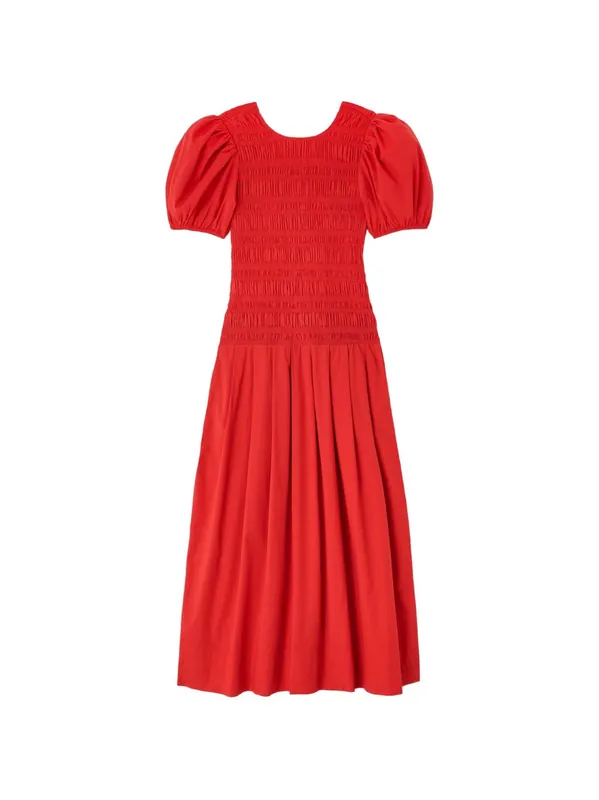 Organic Cotton Midi Dress - Ganni