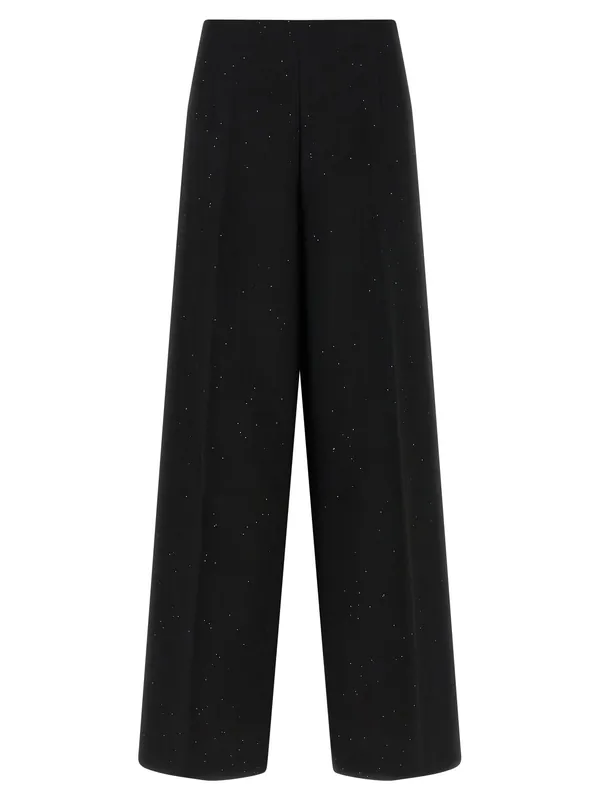 Micro Sequin Pants Black - Herno
