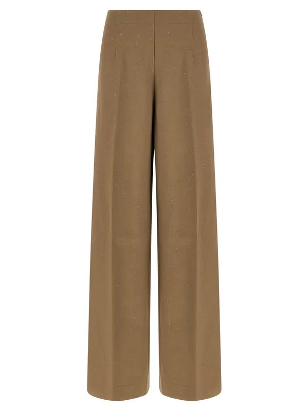 Micro Sequin Pants Brown - Herno