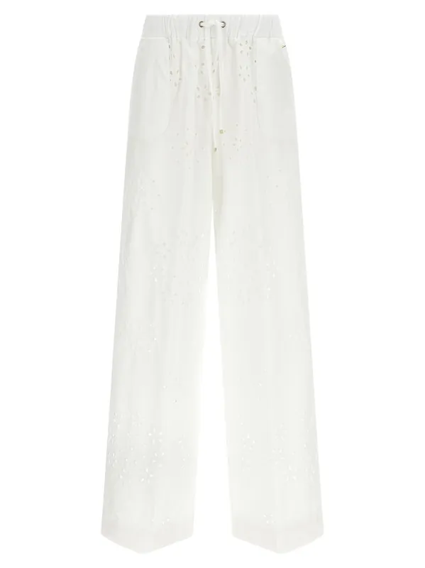 Broderie Anglaise Pants White - Herno