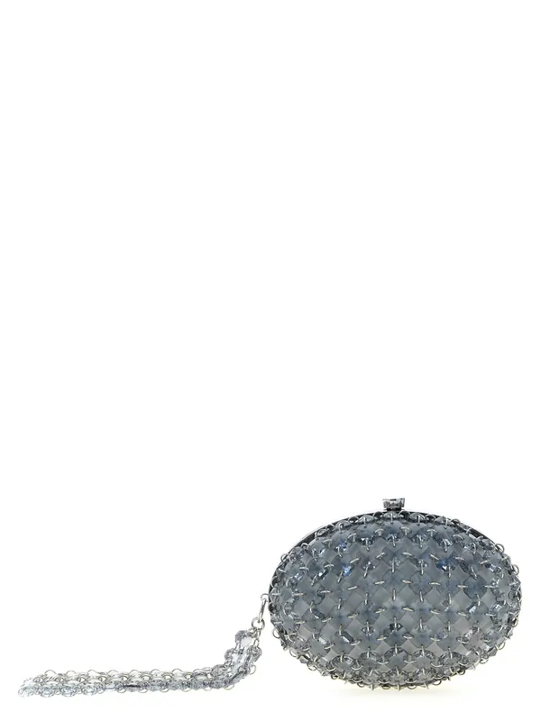 Crystal Chain Clutch Gray - Self-Portrait